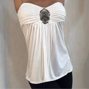 Piacere di Piu. Tube Top with decoration. Medium